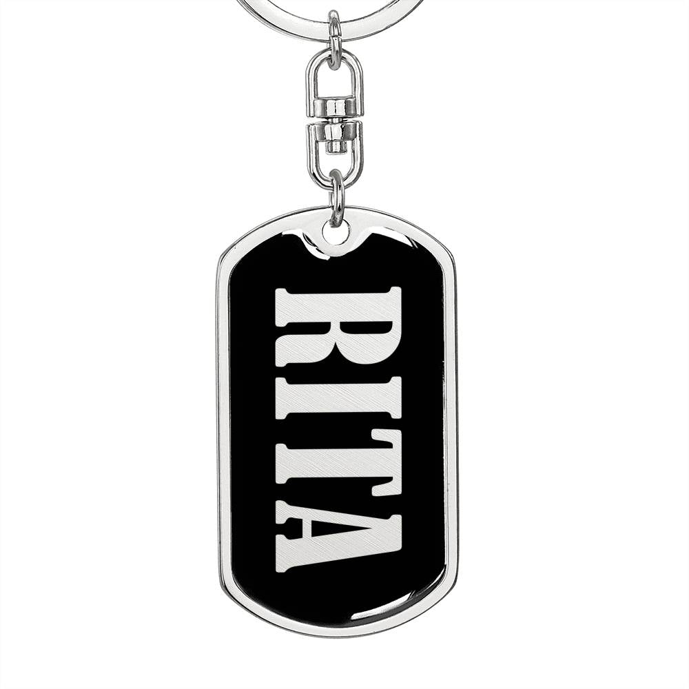 Rita v02 - Luxury Dog Tag Keychain