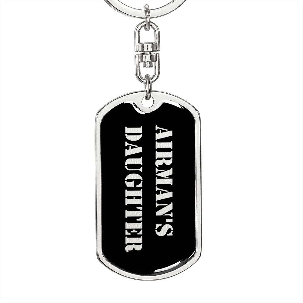Airman's Daughter v2 - Luxury Dog Tag Keychain