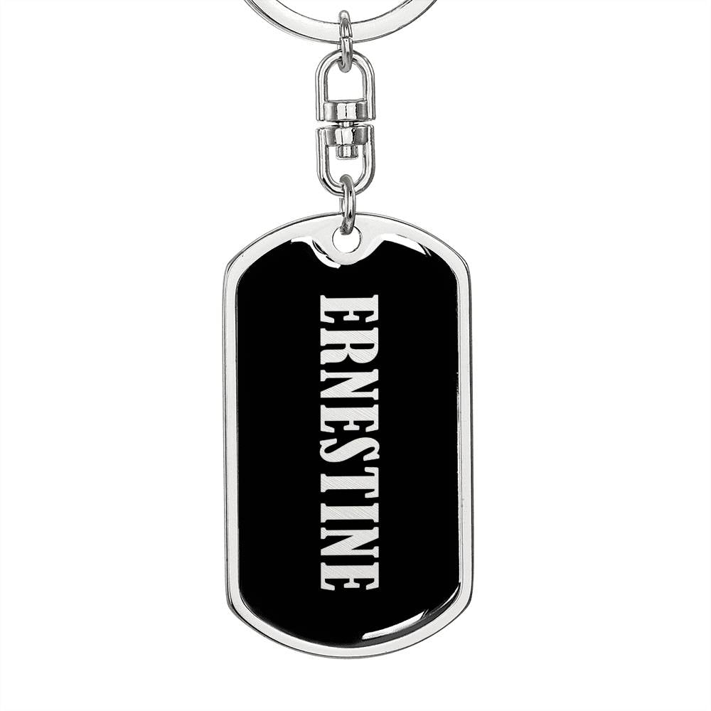 Ernestine v02 - Luxury Dog Tag Keychain