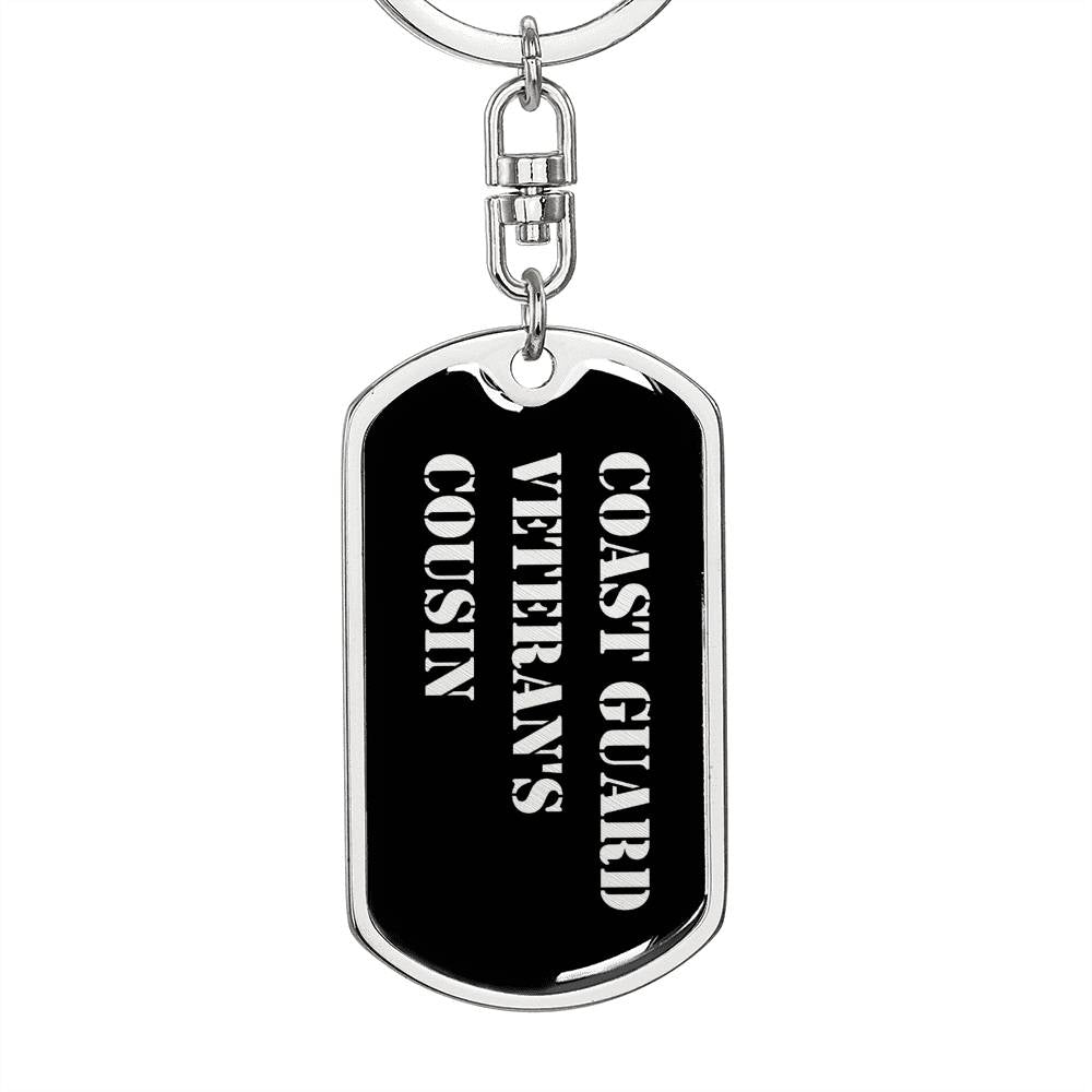 Coast Guard Veteran's Cousin v2 - Luxury Dog Tag Keychain