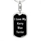 Love My Kerry Blue Terrier v5 - Luxury Dog Tag Keychain