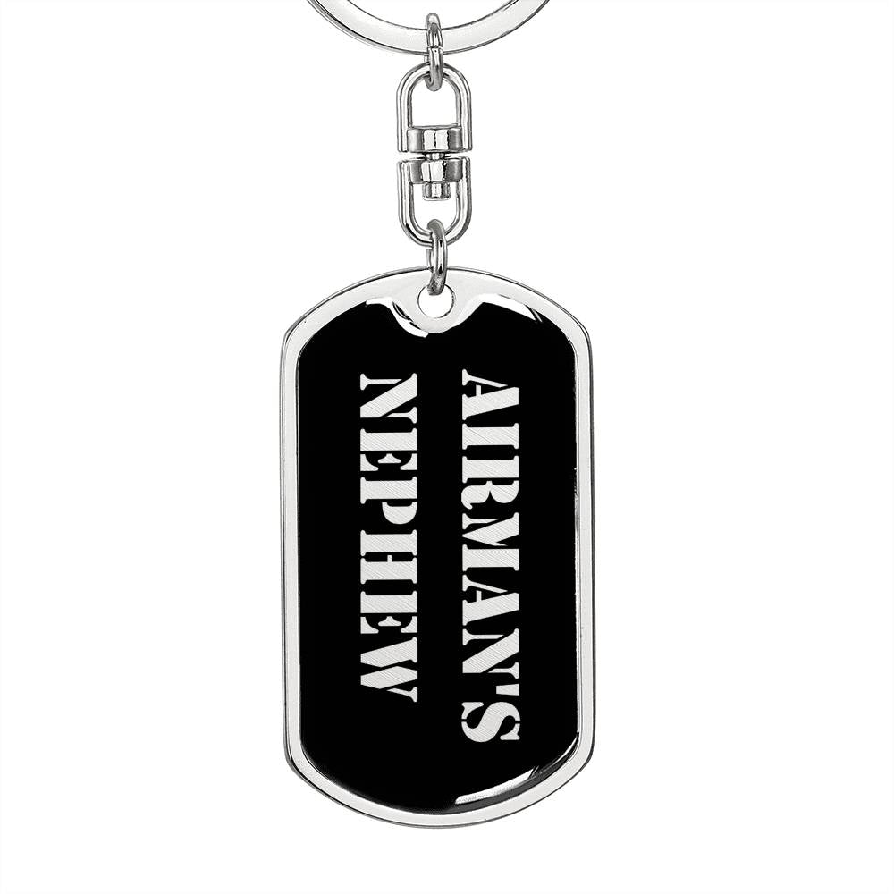 Airman's Nephew v2 - Luxury Dog Tag Keychain