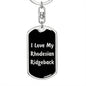 Love My Rhodesian Ridgeback v5 - Luxury Dog Tag Keychain