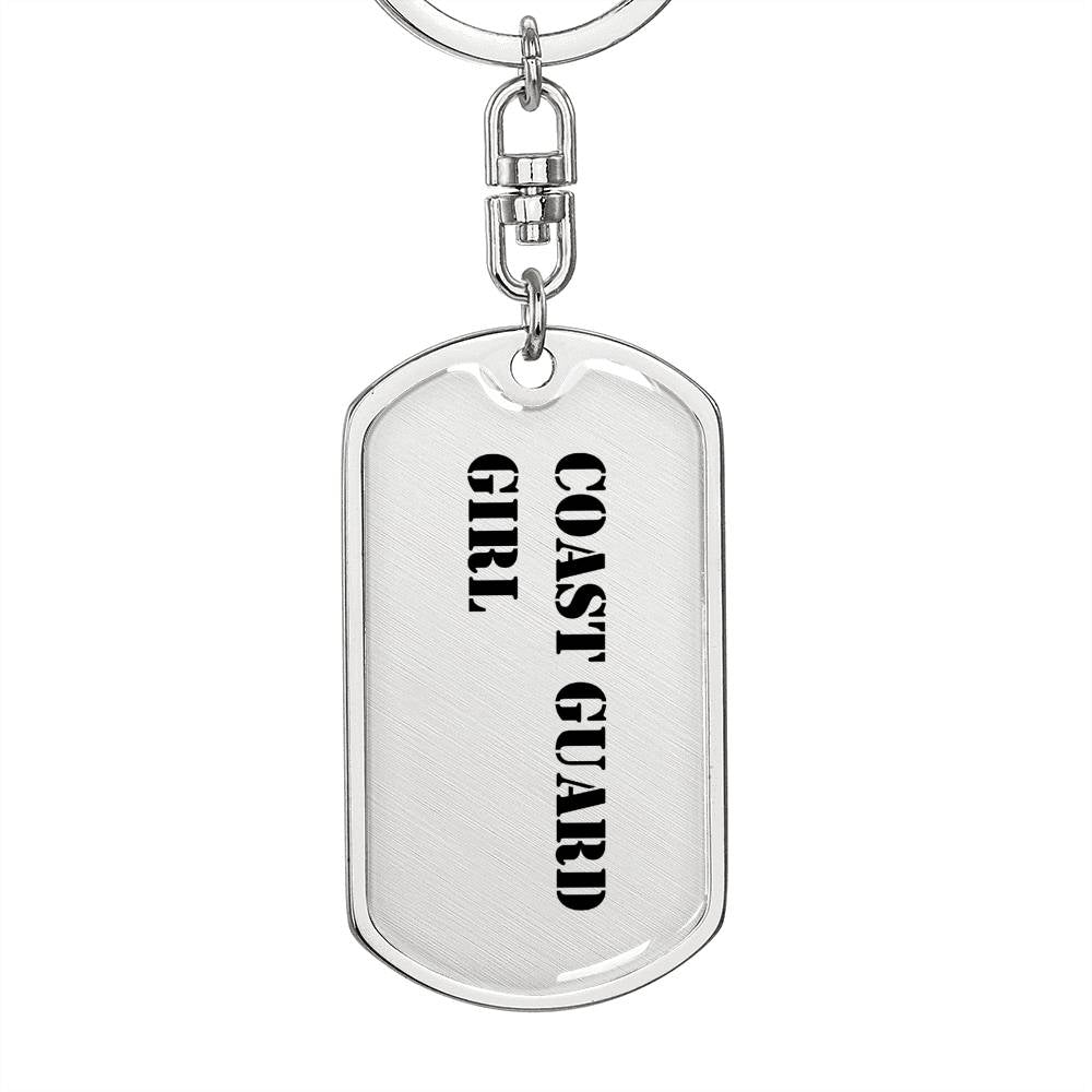 Coast Guard Girl - Luxury Dog Tag Keychain