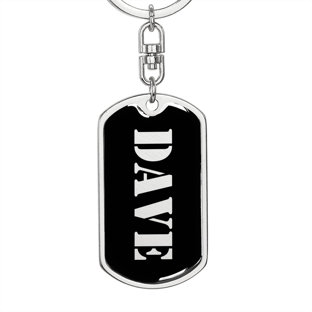 Dave v3 - Luxury Dog Tag Keychain