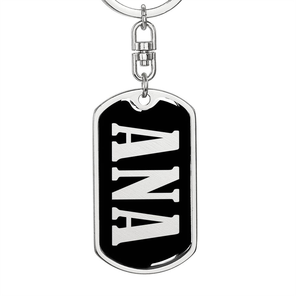 Ana v02 - Luxury Dog Tag Keychain
