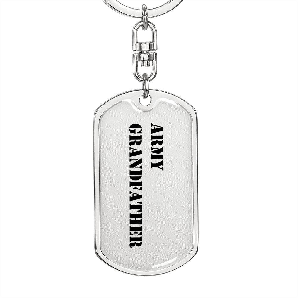 Army Grandfather - Luxury Dog Tag Keychain