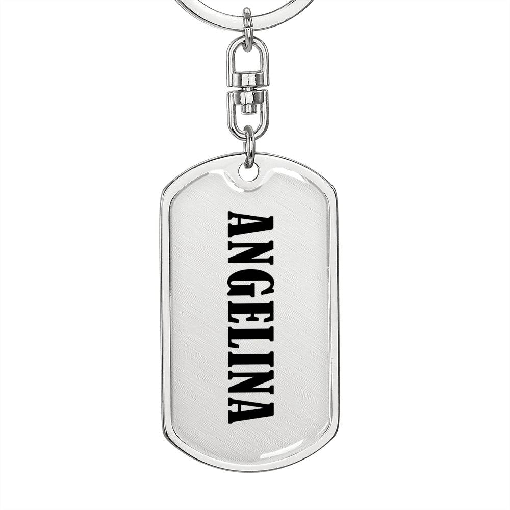 Angelina v01 - Luxury Dog Tag Keychain