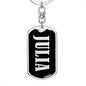 Julia v02 - Luxury Dog Tag Keychain