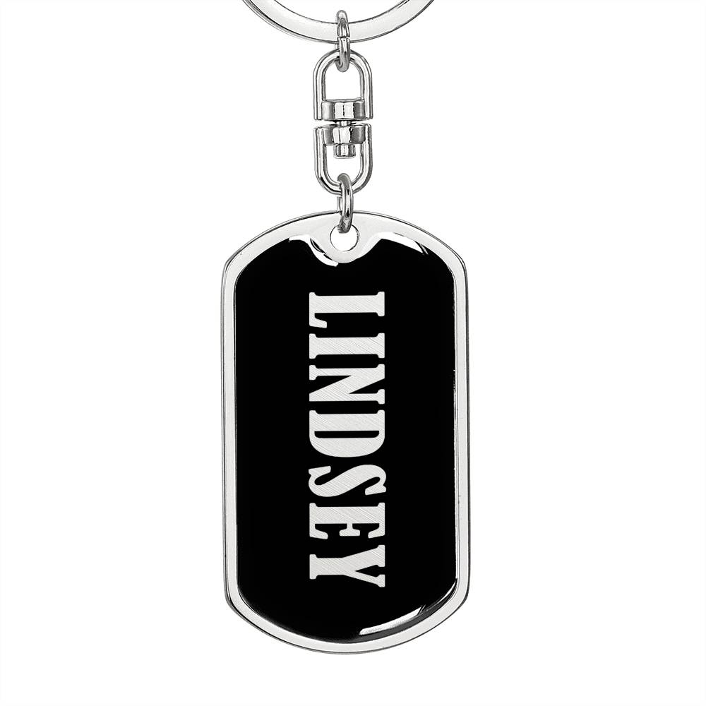 Lindsey v02 - Luxury Dog Tag Keychain