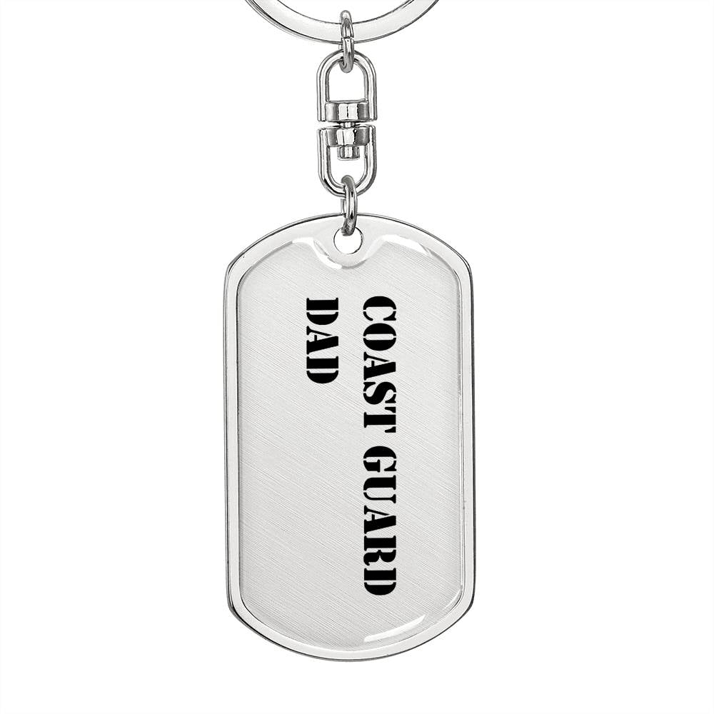 Coast Guard Dad - Luxury Dog Tag Keychain