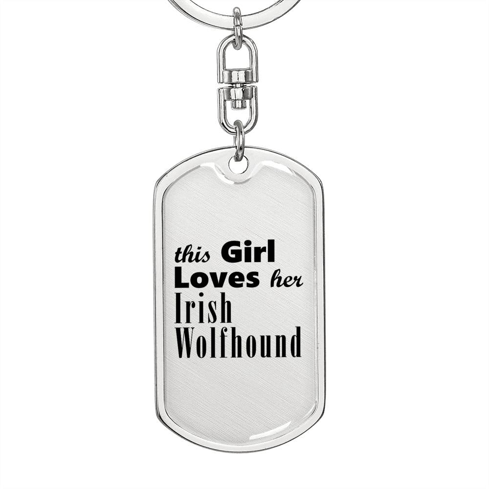 Irish Wolfhound - Luxury Dog Tag Keychain