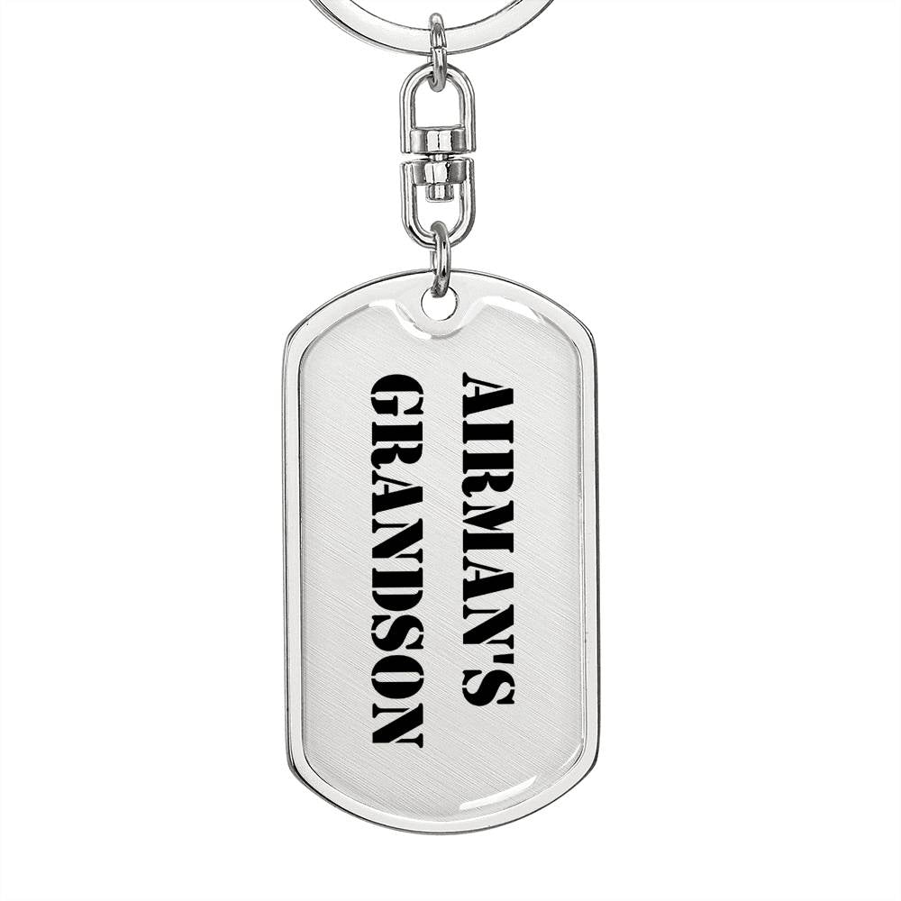 Airman's Grandson - Luxury Dog Tag Keychain