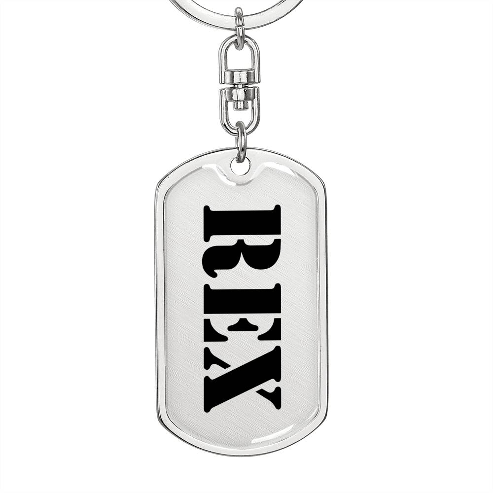 Rex - Luxury Dog Tag Keychain