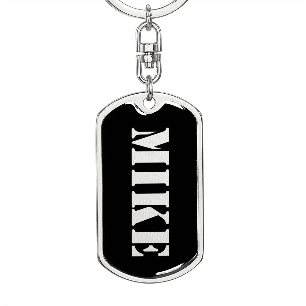 Mike v3 - Luxury Dog Tag Keychain