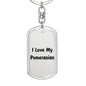 Love My Pomeranian v4 - Luxury Dog Tag Keychain