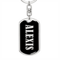 Alexis v02 - Luxury Dog Tag Keychain