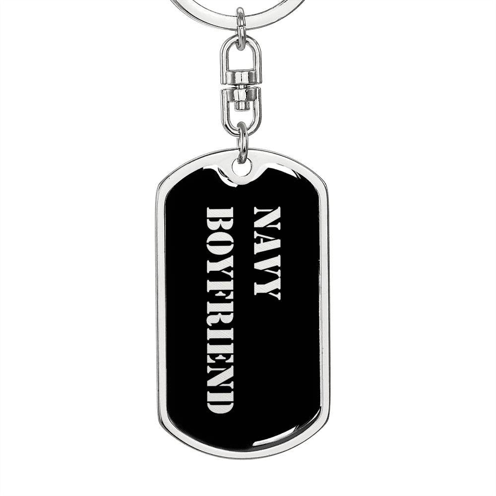 Navy Boyfriend v2 - Luxury Dog Tag Keychain