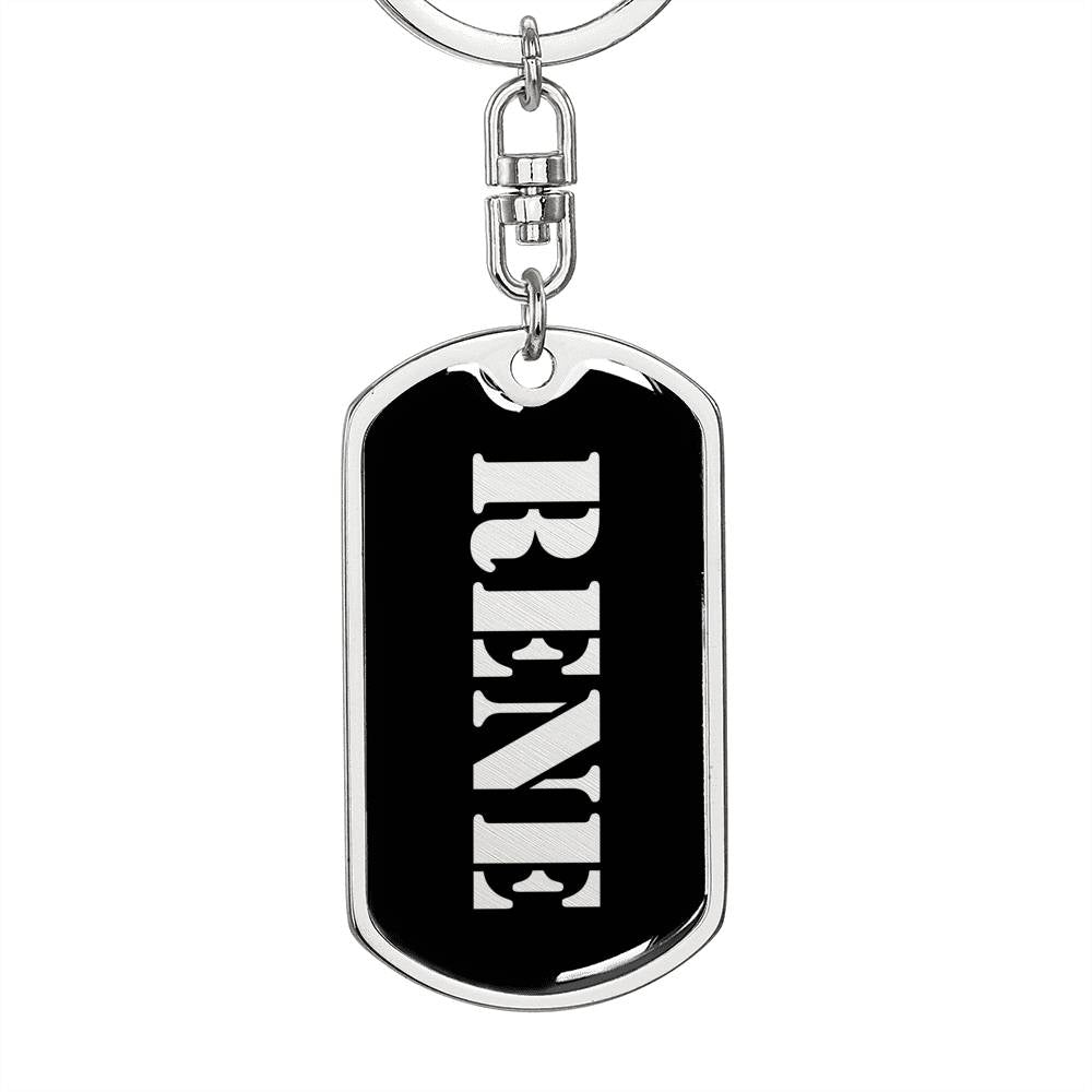 Rene v3 - Luxury Dog Tag Keychain