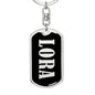Lora v02 - Luxury Dog Tag Keychain