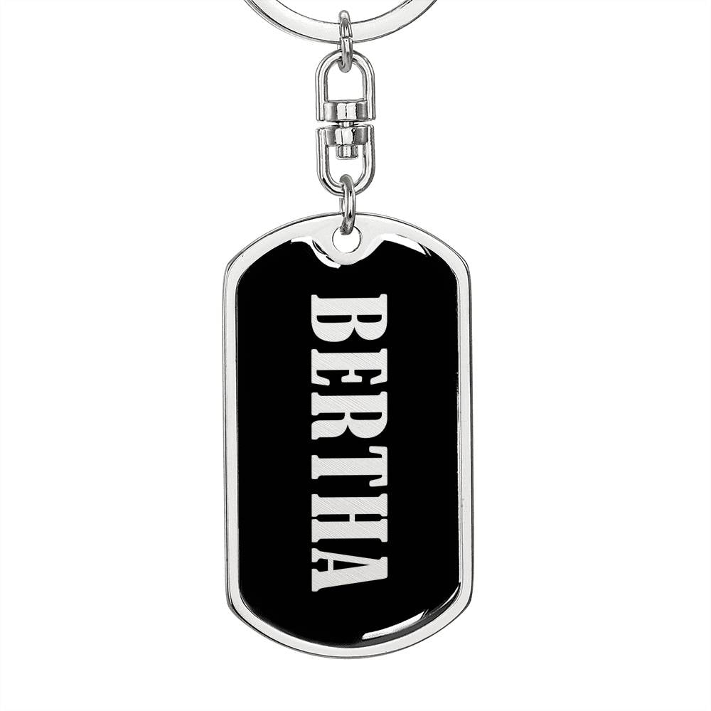 Bertha v02 - Luxury Dog Tag Keychain