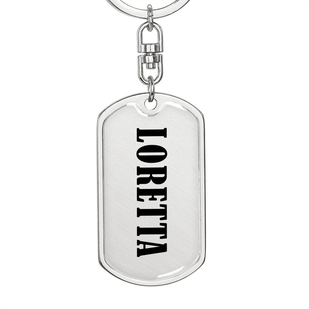 Loretta v01 - Luxury Dog Tag Keychain