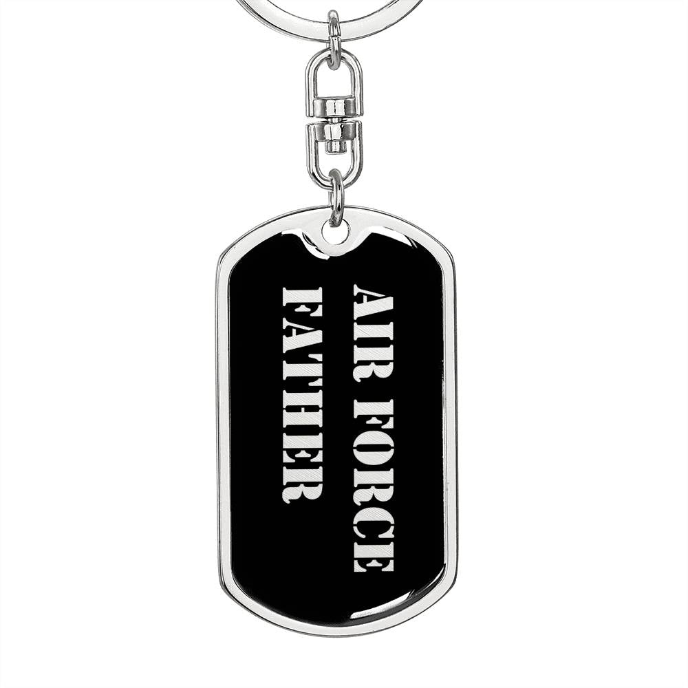Air Force Father v2 - Luxury Dog Tag Keychain