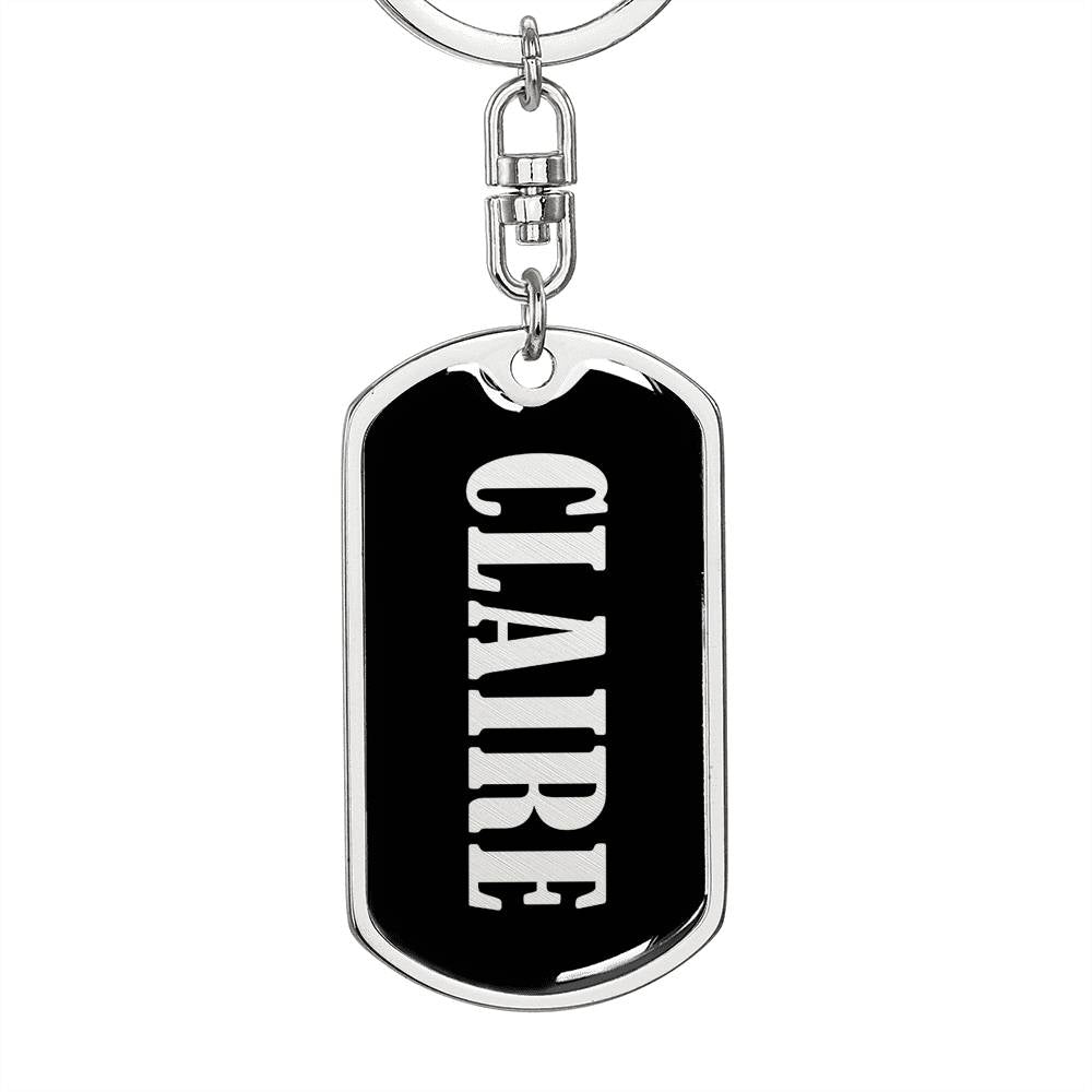 Claire v02 - Luxury Dog Tag Keychain