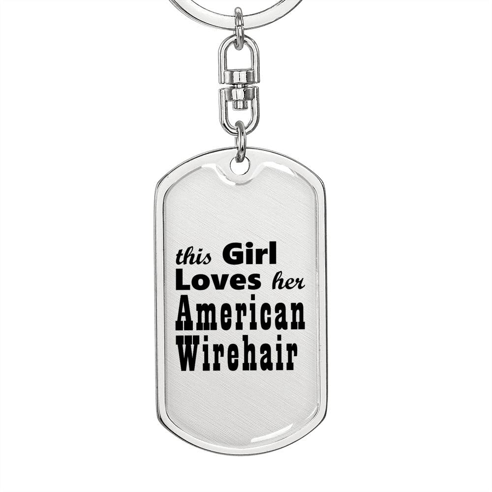 American Wirehair - Luxury Dog Tag Keychain