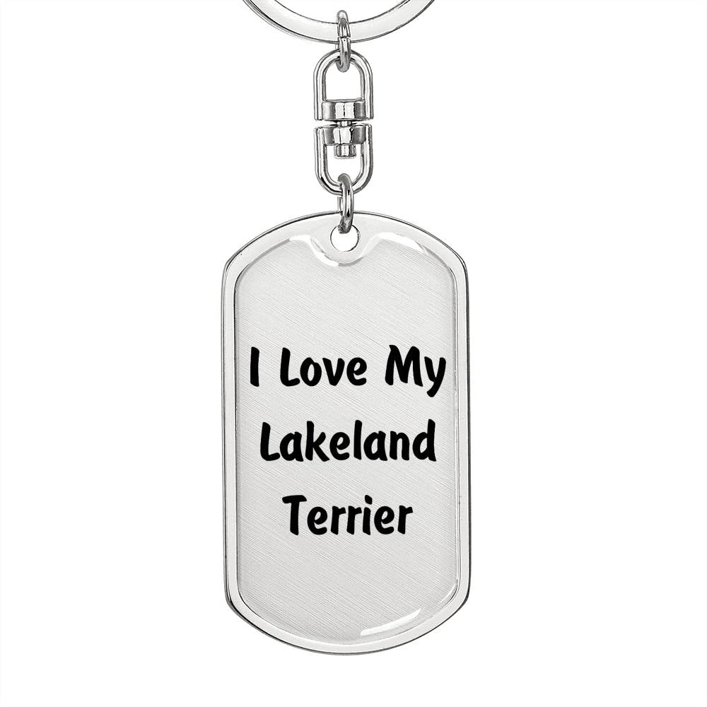 Love My Lakeland Terrier v4 - Luxury Dog Tag Keychain