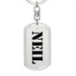 Neil - Luxury Dog Tag Keychain