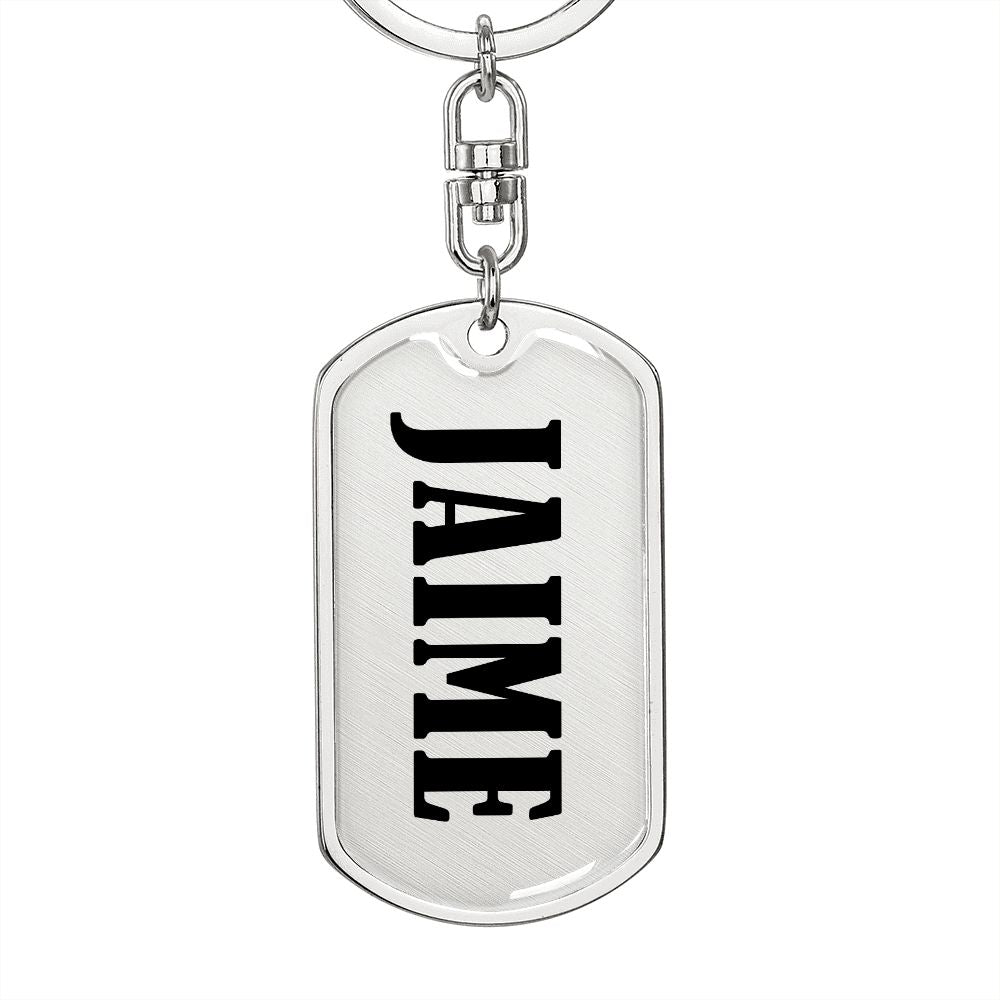 Jaime v01 - Luxury Dog Tag Keychain