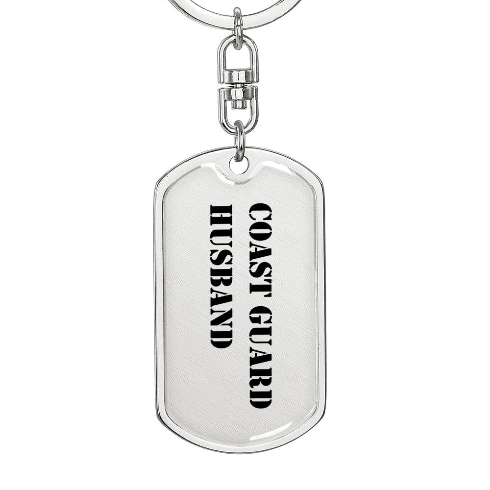Coast Guard Husband - Luxury Dog Tag Keychain
