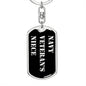 Navy Veteran's Niece v2 - Luxury Dog Tag Keychain
