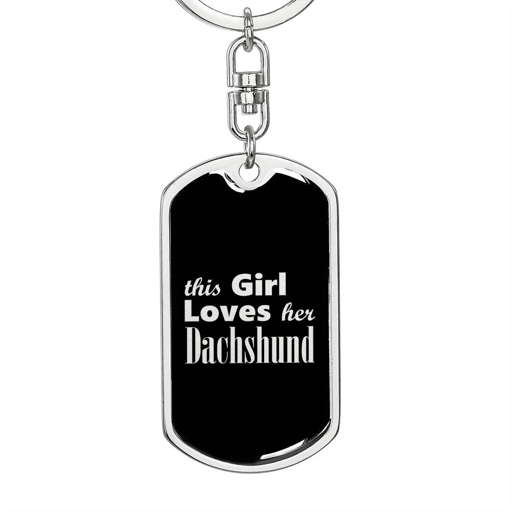 Dachshund v2 - Luxury Dog Tag Keychain