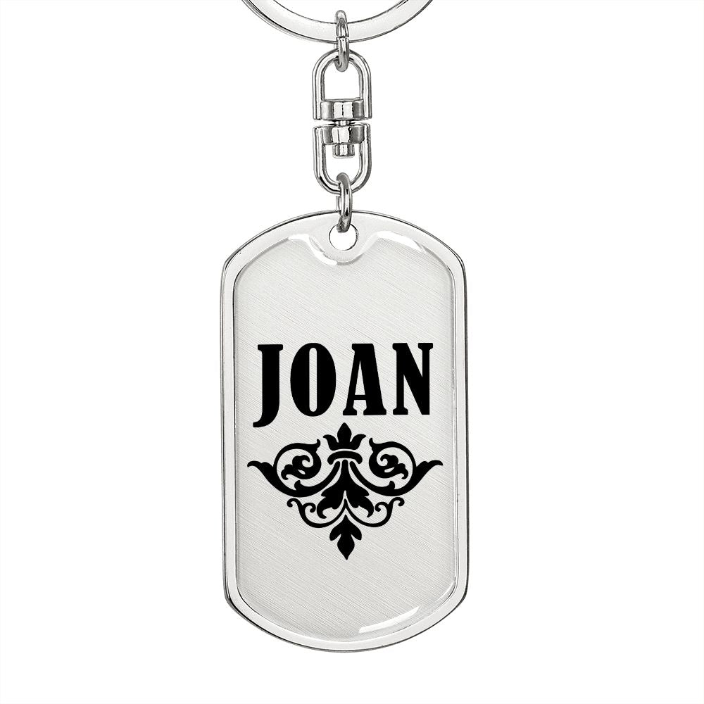 Joan v01a - Luxury Dog Tag Keychain
