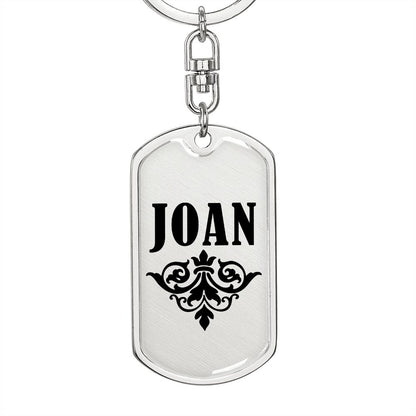 Joan v01a - Luxury Dog Tag Keychain