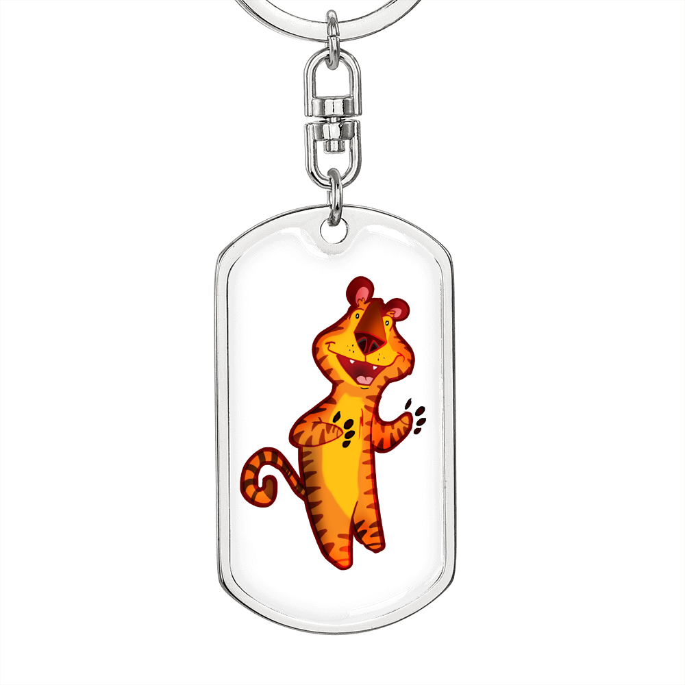 Tiger 03 - Luxury Dog Tag Keychain