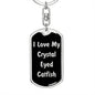 Love My Crystal Eyed Catfish v2 - Luxury Dog Tag Keychain