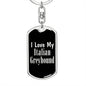 Love My Italian Greyhound v2 - Luxury Dog Tag Keychain