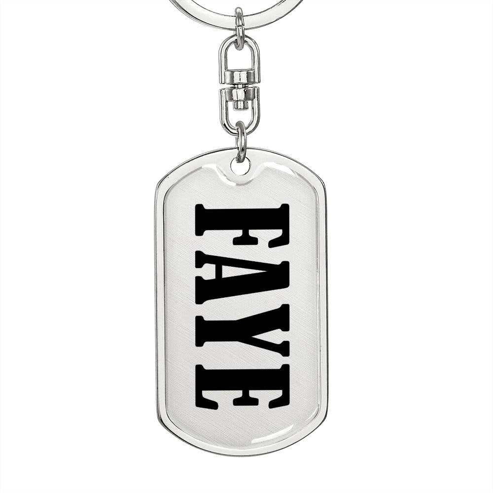 Faye v01 - Luxury Dog Tag Keychain