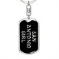 San Antonio Girl v5 - Luxury Dog Tag Keychain