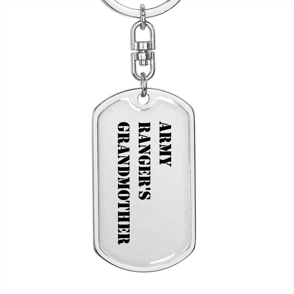 Army Ranger's Grandmother - Luxury Dog Tag Keychain