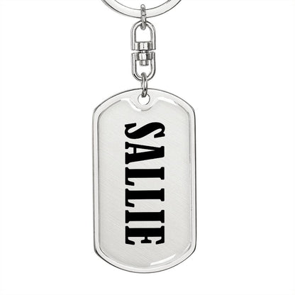 Sallie v01 - Luxury Dog Tag Keychain