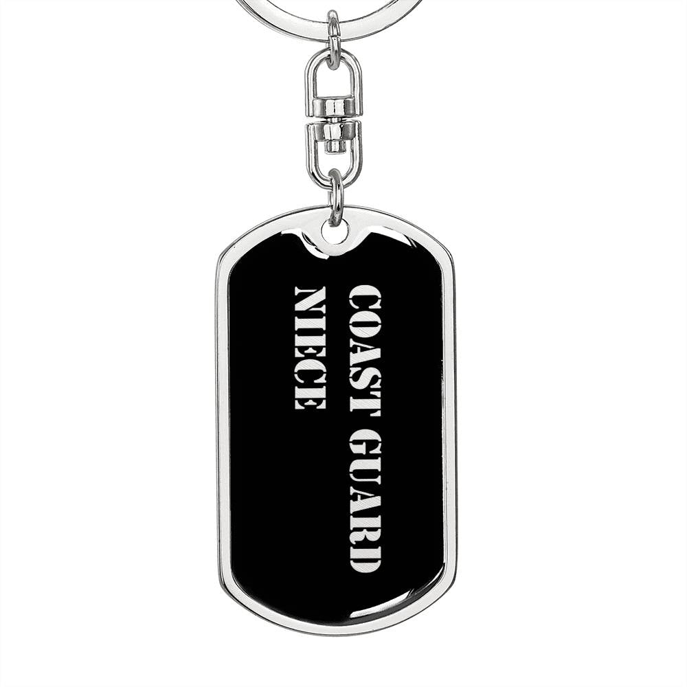 Coast Guard Niece v2 - Luxury Dog Tag Keychain