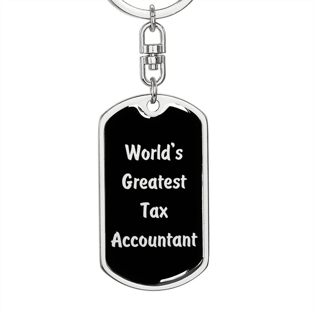 World's Greatest Tax Accountant v2 - Luxury Dog Tag Keychain