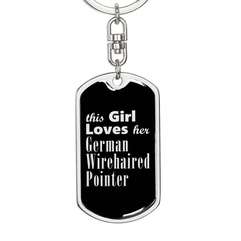 German Wirehaired Pointer v2 - Luxury Dog Tag Keychain