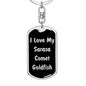 Love My Sarasa Comet Goldfish v2 - Luxury Dog Tag Keychain
