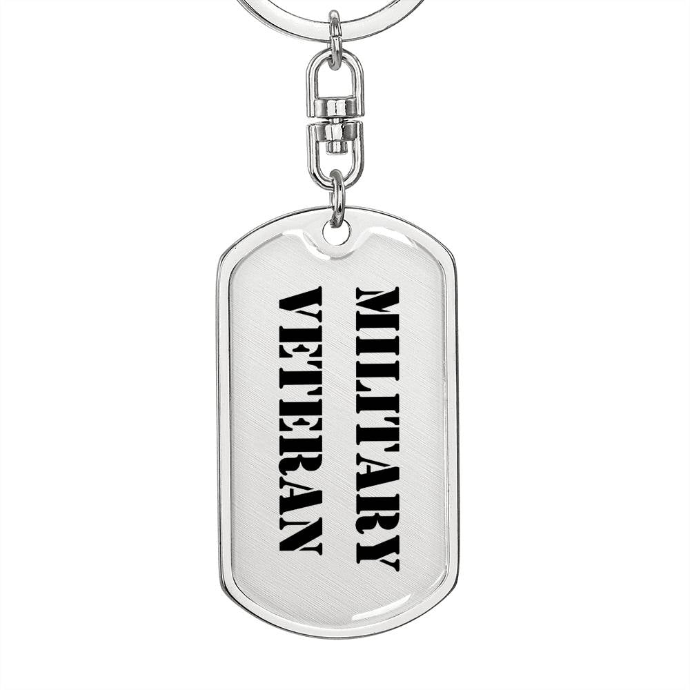 Military Veteran - Luxury Dog Tag Keychain
