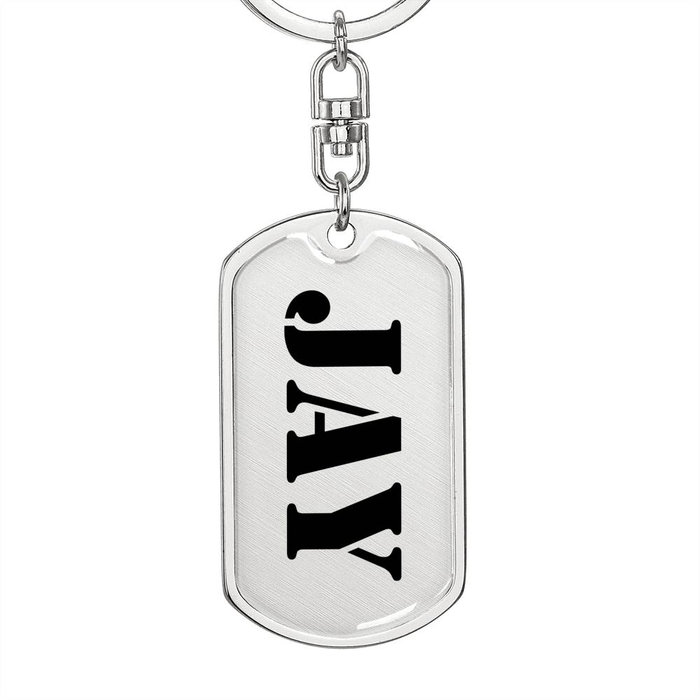 Jay - Luxury Dog Tag Keychain